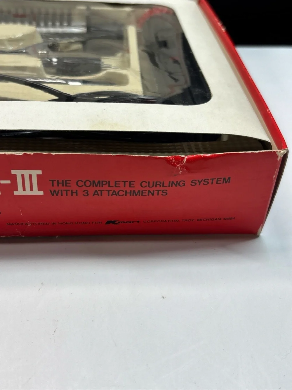 3 WAY CURLS- HOT CURLING BRUSH SET W/original Box NOS Prom Pageant Wedding